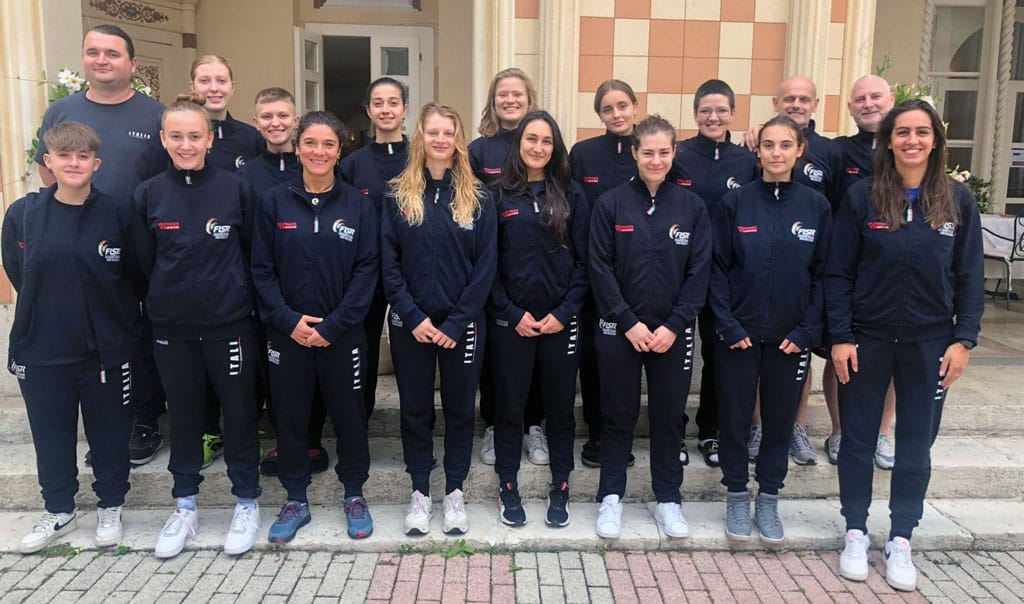 L&rsquo;équipe d&rsquo;Italie au Championnat d&rsquo;Europe féminin de rink hockey 2021