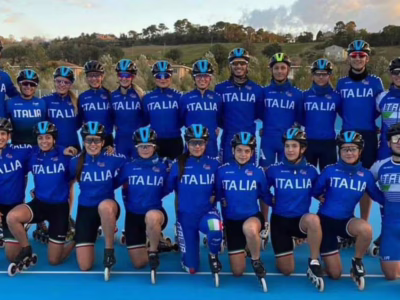 L&rsquo;équipe d&rsquo;Italie de roller course au Championnat du Monde 2021