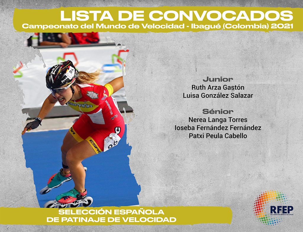L&rsquo;équipe d&rsquo;Espagne de roller course au Championnat du monde 2021