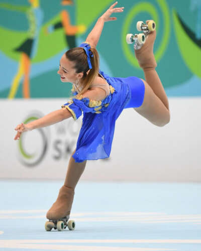 Style dance junior femme au Championnat du monde de roller artistique 2021