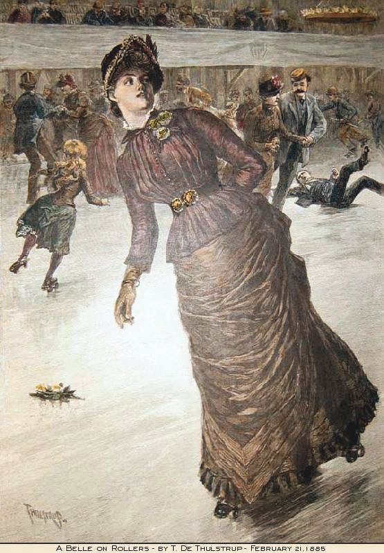 A belle on rollers by T de Thulstrup - 21 février 1885