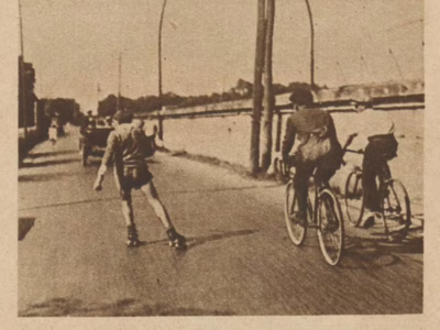 Course annuelle de patinage à roulettes Bordeaux-Arcachon 1932