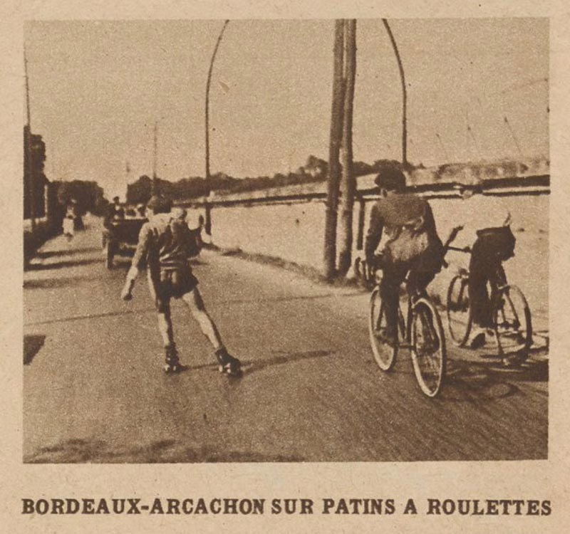 Course de patin à roulettes de Bordeaux à Arcachon 1926
