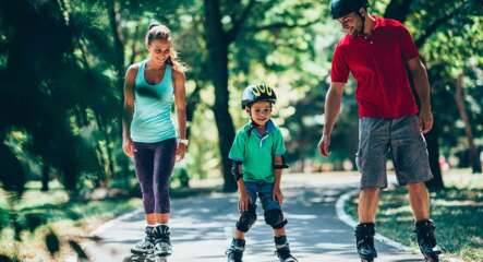 Faire du roller en famille