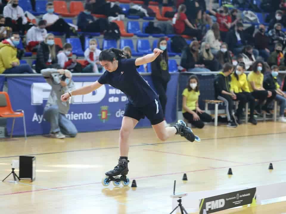 Laurine Moreno au Championnat d'Europe de roller freestyle 2021