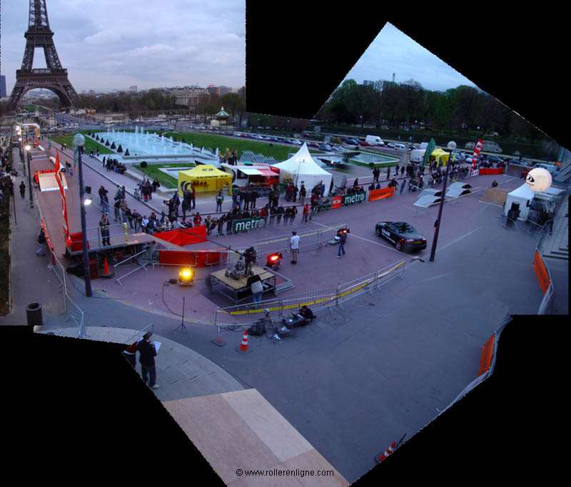 Vue générale du circuit du Salomon Freeskate Festival