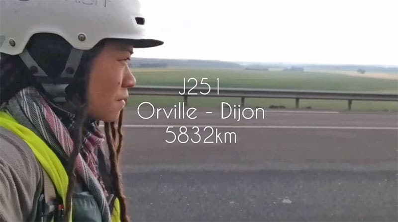 Catherine Thaï sur la route vers Dijon