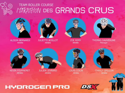 Le marathon des Grands Crus monte son équipe de roller course