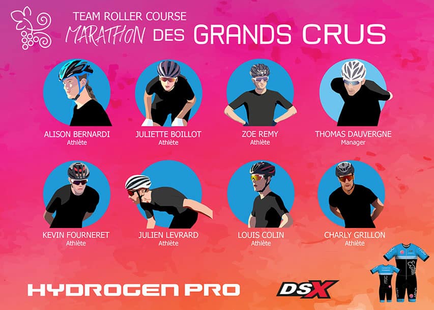 Le marathon des Grands Crus monte son équipe de roller course