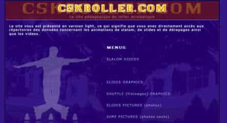 Page d'accueil du site CSK Roller en 2006