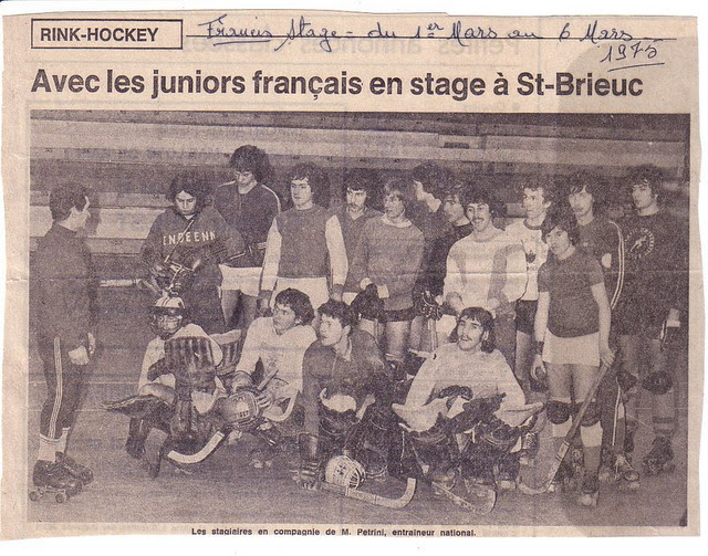 Roger entraineur National Juniors en 1975