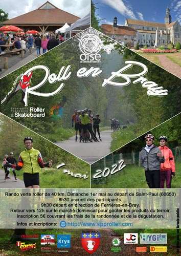 Affiche de la randonnée roller Roll en Bray 2022