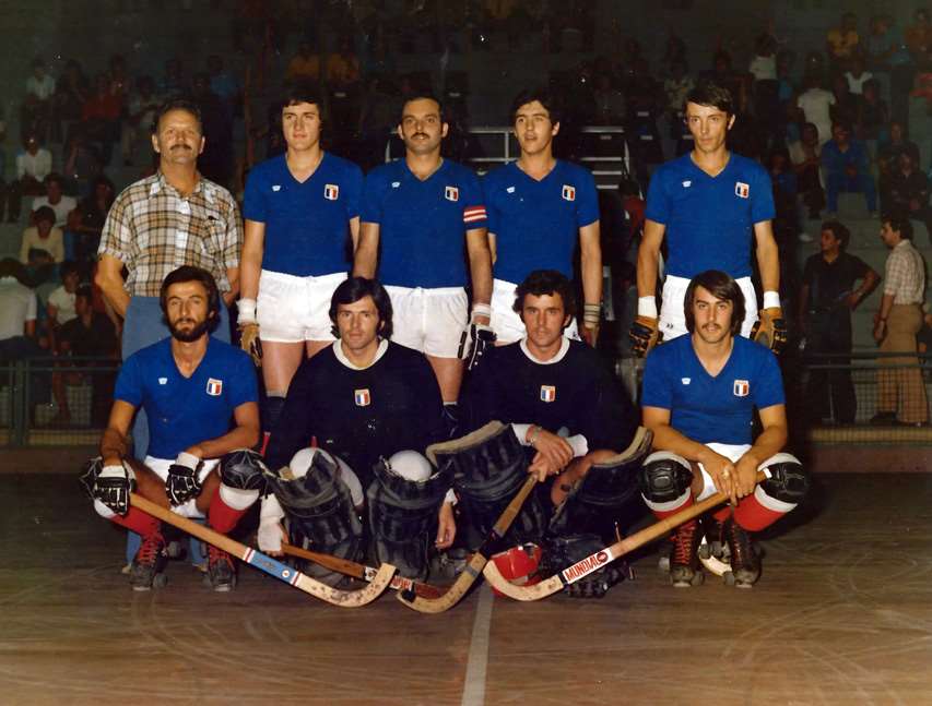 Equipe de France de rink hockey 1975 à Viareggo
