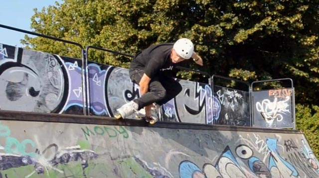 Stéphane Luchie en back royal dans une rampe