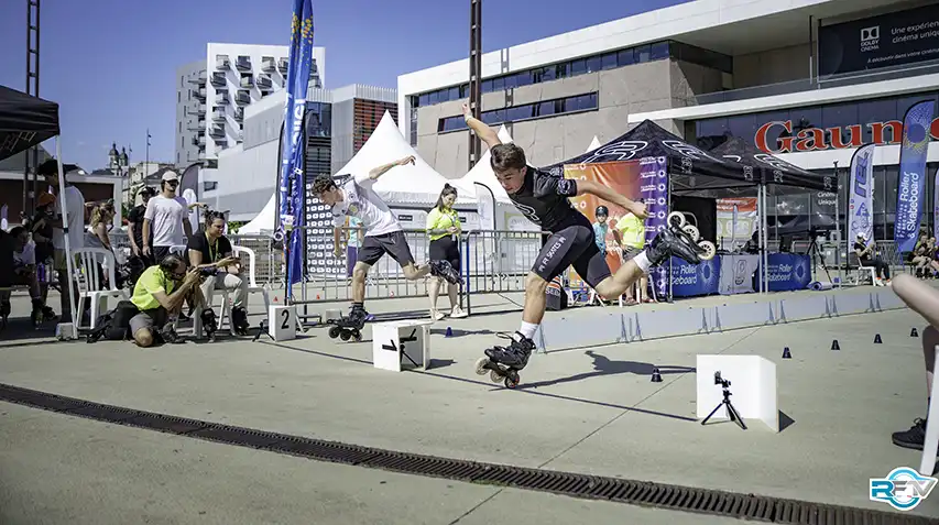 Lancer de patin en slalom vitesse à Rennes sur Roulettes 2022