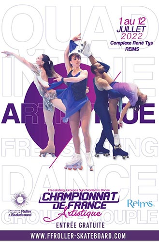 Affiche du Championnat de France de roller artistique 2022