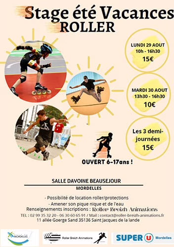 Stage de roller estival 2022 à Mordelles (35)