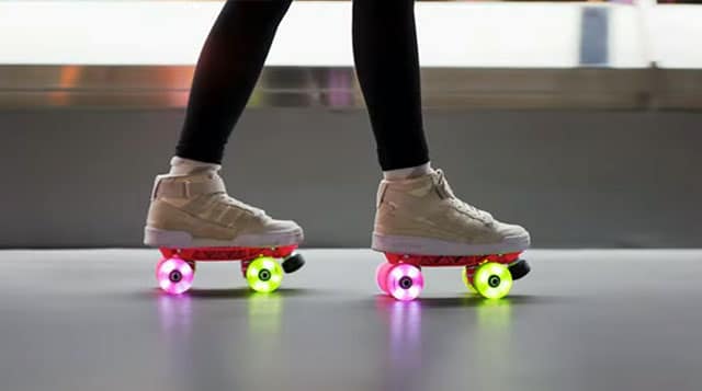 Patins à Roulettes Quad CAROMA - Roues Lumineuses LED - Taille