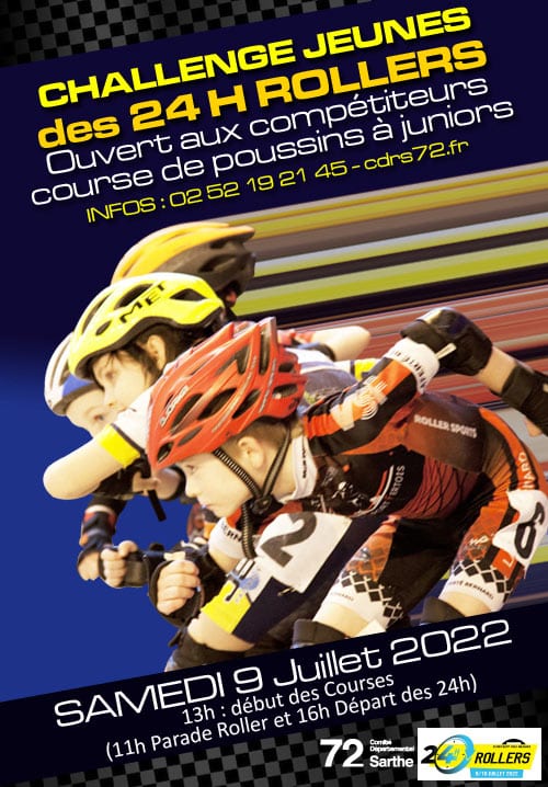 Course jeunes aux 24 heures du Mans rollers 2022