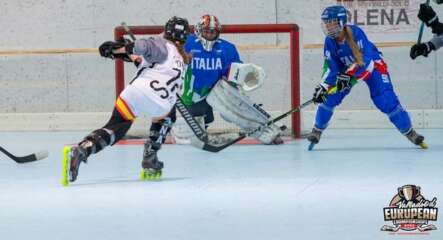 Match Junior Femme Espagne Italie aux Championnats d'Europe de roller hockey 2022