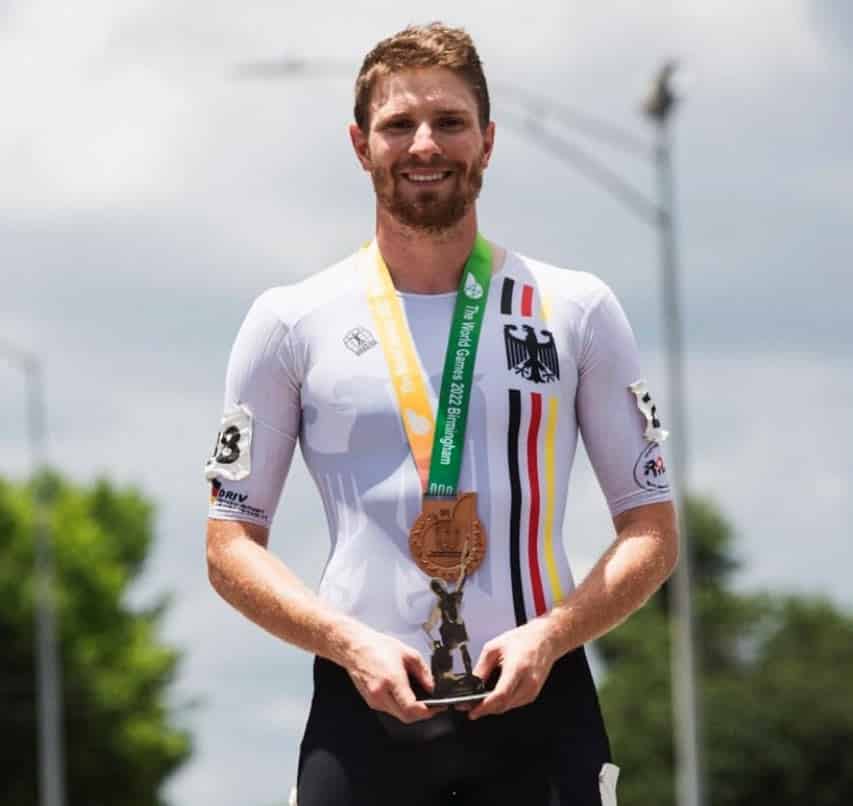 Simon Albrecht, médaillé aux World Games 2022, coachée par Pascal Briand