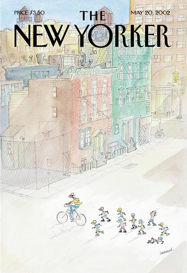 Sempé à la une du New-Yorker avec ses patineurs