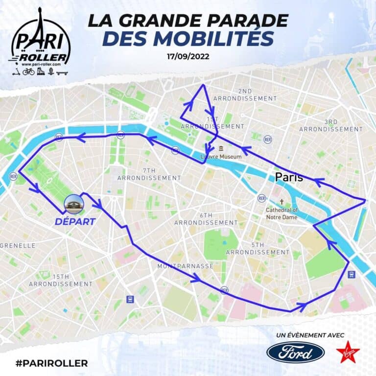 Parcours de la grande parade des mobilités 2022