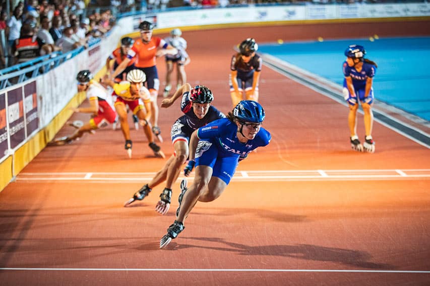 Relais à l'américaine du Championnat d'Europe de roller course sur piste 2022