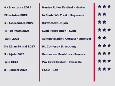 Le calendrier roller street 2023
