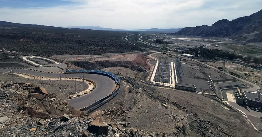 Une vue du parcours du championnat du monde de roller descente 2022