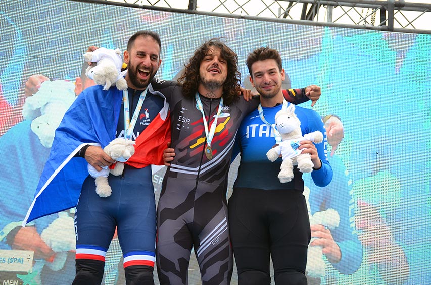 Podium du contre-la-montre avec Sébastien Rastegar médaille de bronze 2022