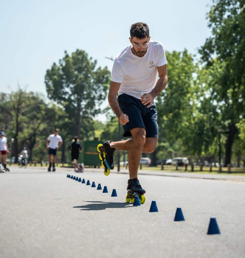 Oscar Briex en slalom vitesse
