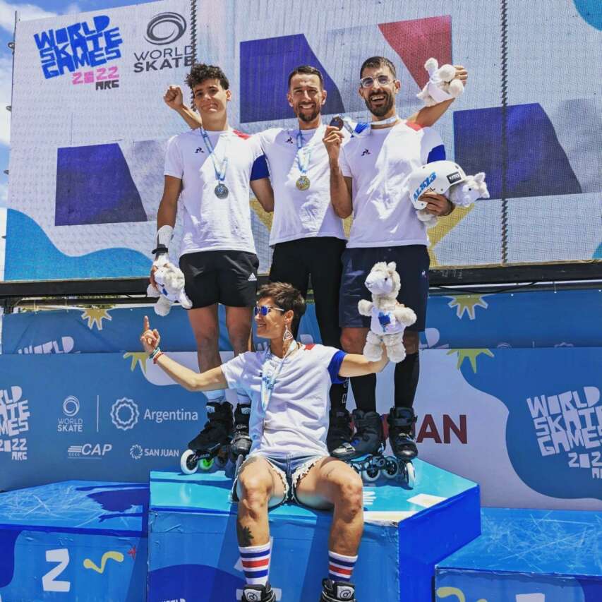Podium du Championnat du monde de Skatecross 2022