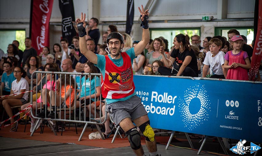 Oscar Briex au Championnat de France de skatecross à Niort en 2019 - photo : RFTV