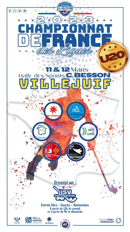 Affiche Championnat de France U20 des Ligues de Rink Hockey 2023