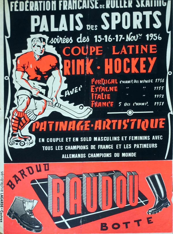 Coupe Latine de rink hockey 1956 à Paris