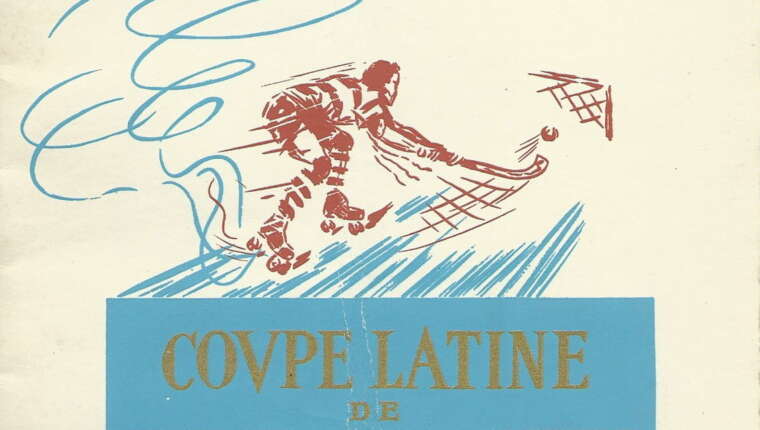Première de couverture de la Coupe Latine de Rink Hockey 1956