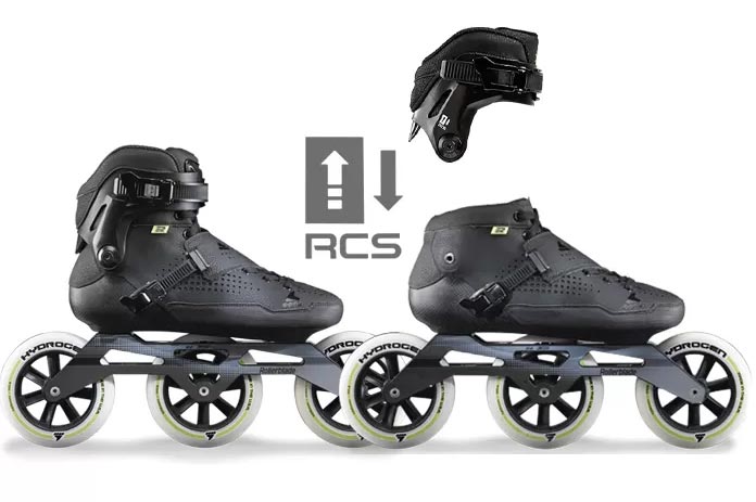 Le Rollerblade E2 Pro avec son cuff amovible