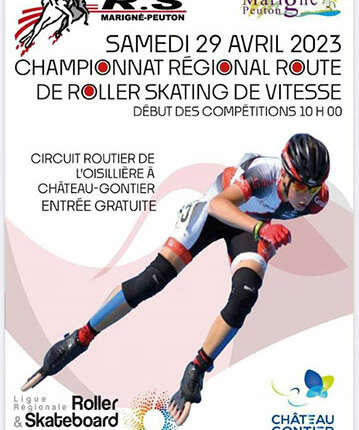 Championnat régional route de roller vitesse 2023 à Château-Gontier(53)