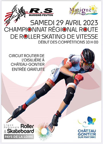 Affiche du Championnat régional roller course 2023