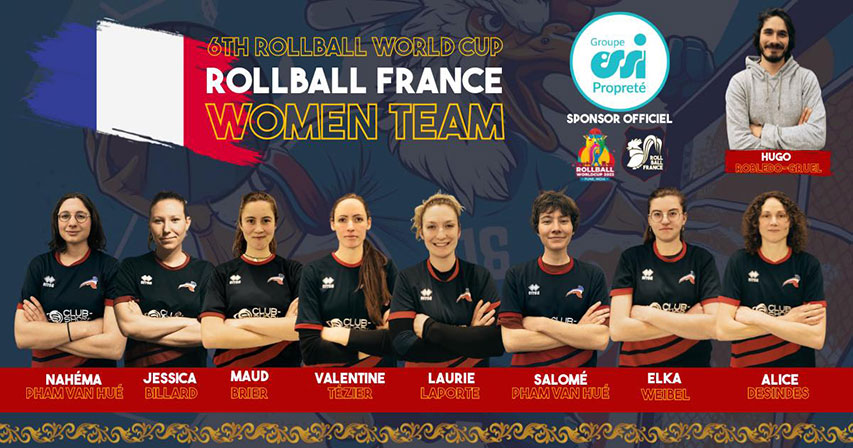 Equipe femme pour la Coupe du Monde de Rollball 2023
