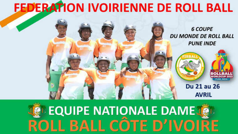 Equipe femmes de Roll Ball de la Côte d'Ivoire en 2023