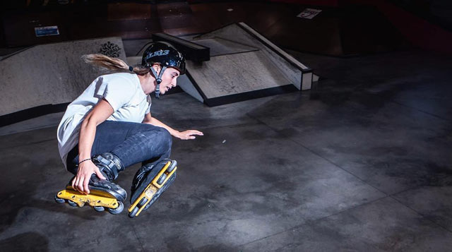 Anaëlle Nogueira en skatepark