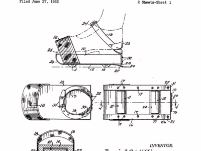 Le brevet de Williams pour des sandales à roulettes