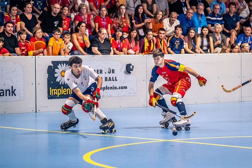 Finale Espagne - Portugal au Championnat d'Europe U19 rink hockey 2023
