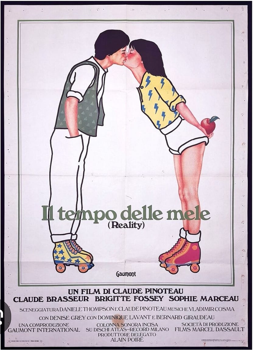 Version italienne de l'affiche de La Boum: "Il tempo delle mele" (1980)