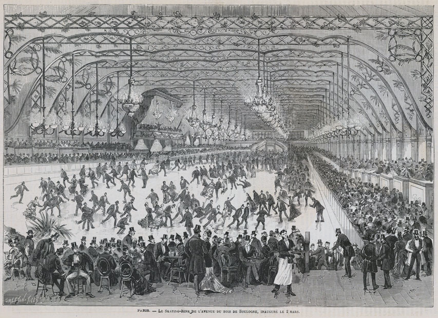 Inauguration du skating rink du Bois de Boulogne le 2 mars 1878