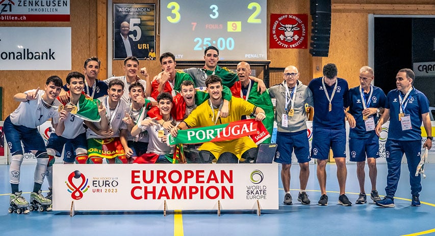Le Portugal, vainqueur du Championnat d'Europe U19 de rink hockey 2023
