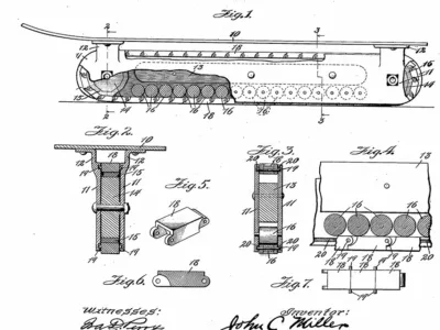 Le brevet de patin à chenille de John Miller