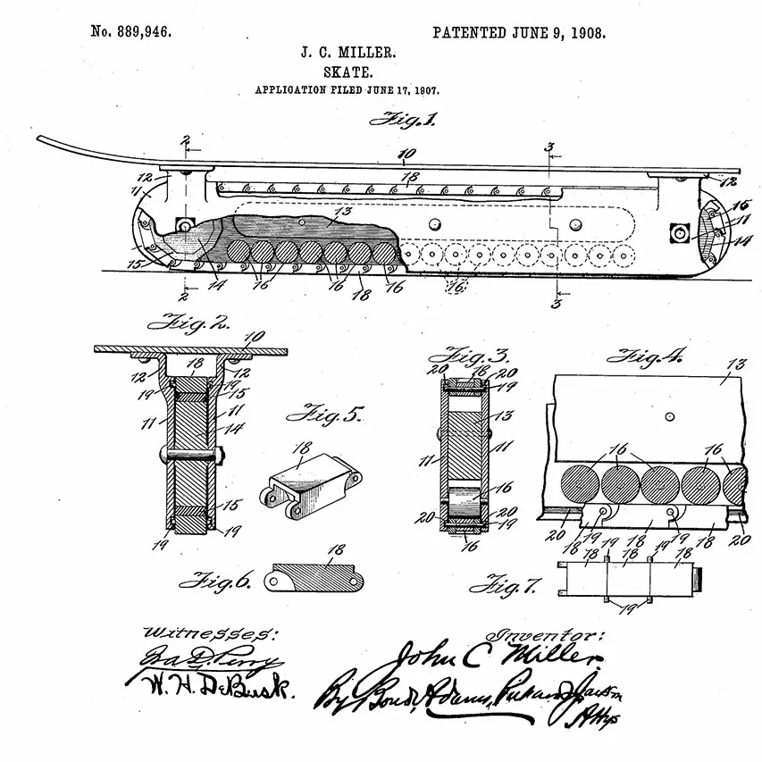 Le brevet de patin à chenille de John Miller